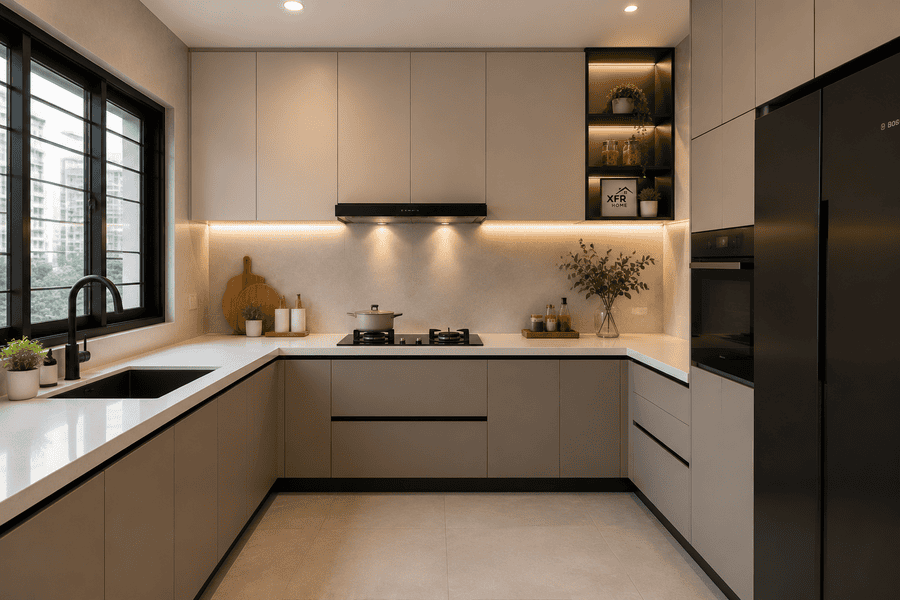 Custom kitchen cabinet design Singapore by XFR HOME