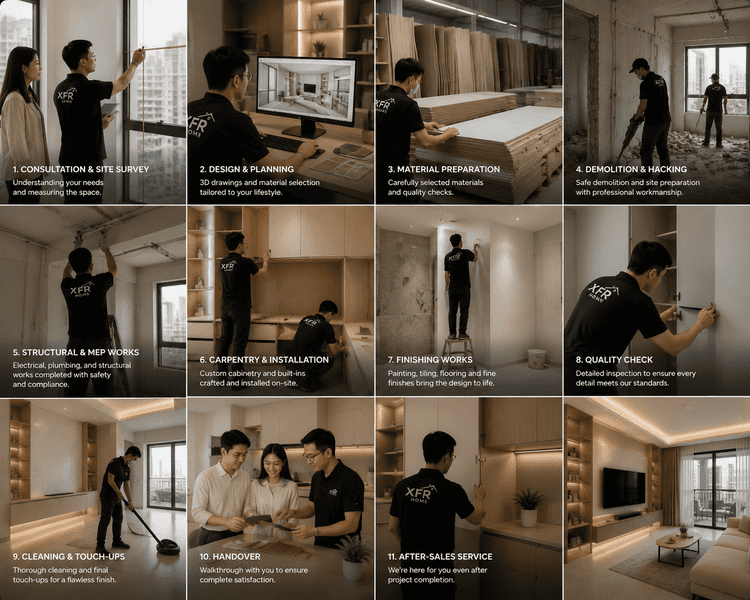 XFR HOME renovation process Singapore