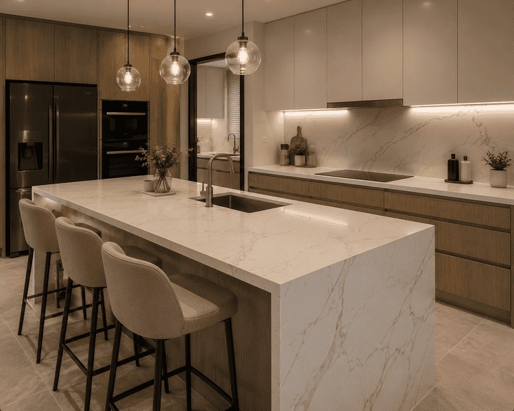 Stone countertop design Singapore by XFR HOME
