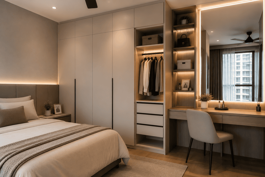Custom wardrobe design Singapore by XFR HOME